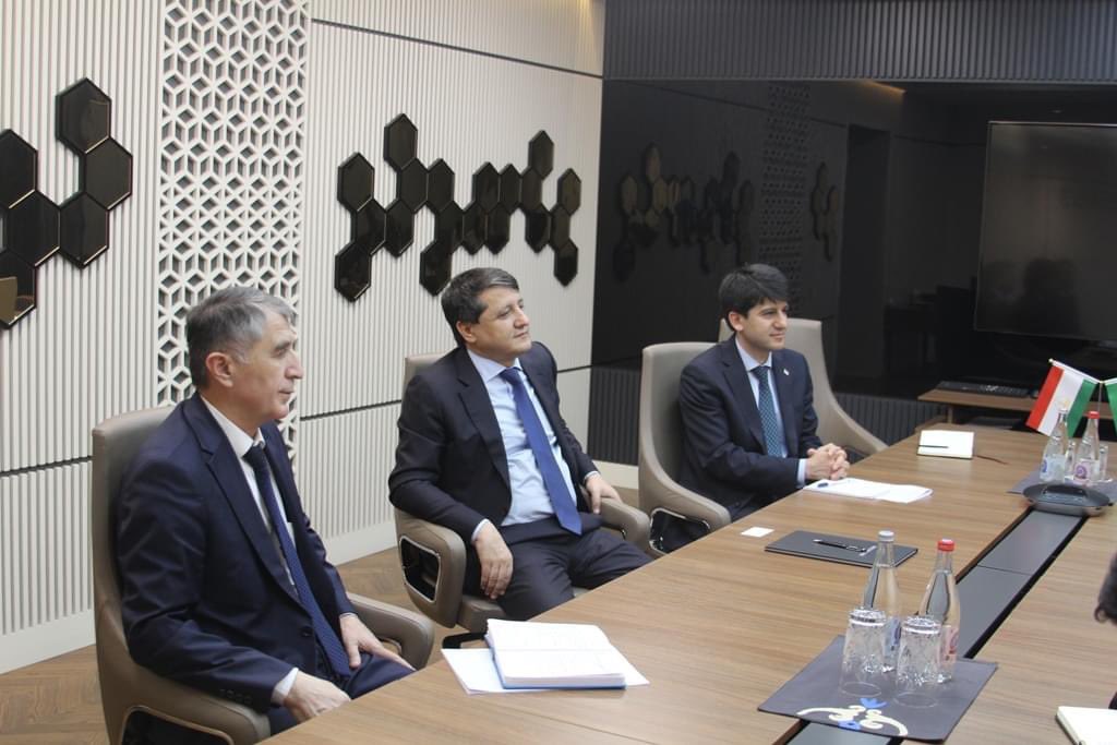 IndustryTj's tweet photo. On 14th March 2023, the Minister of Industry and New Technologies of the Republic of Tajikistan Mr. Sherali Kabir met with the Minister of Higher Education, Science and Innovations of the Republic of Uzbekistan Mr. Ibrokhim Abdurakhmonov.#industrytj #ai https://t.co/D2gP4t3IqE