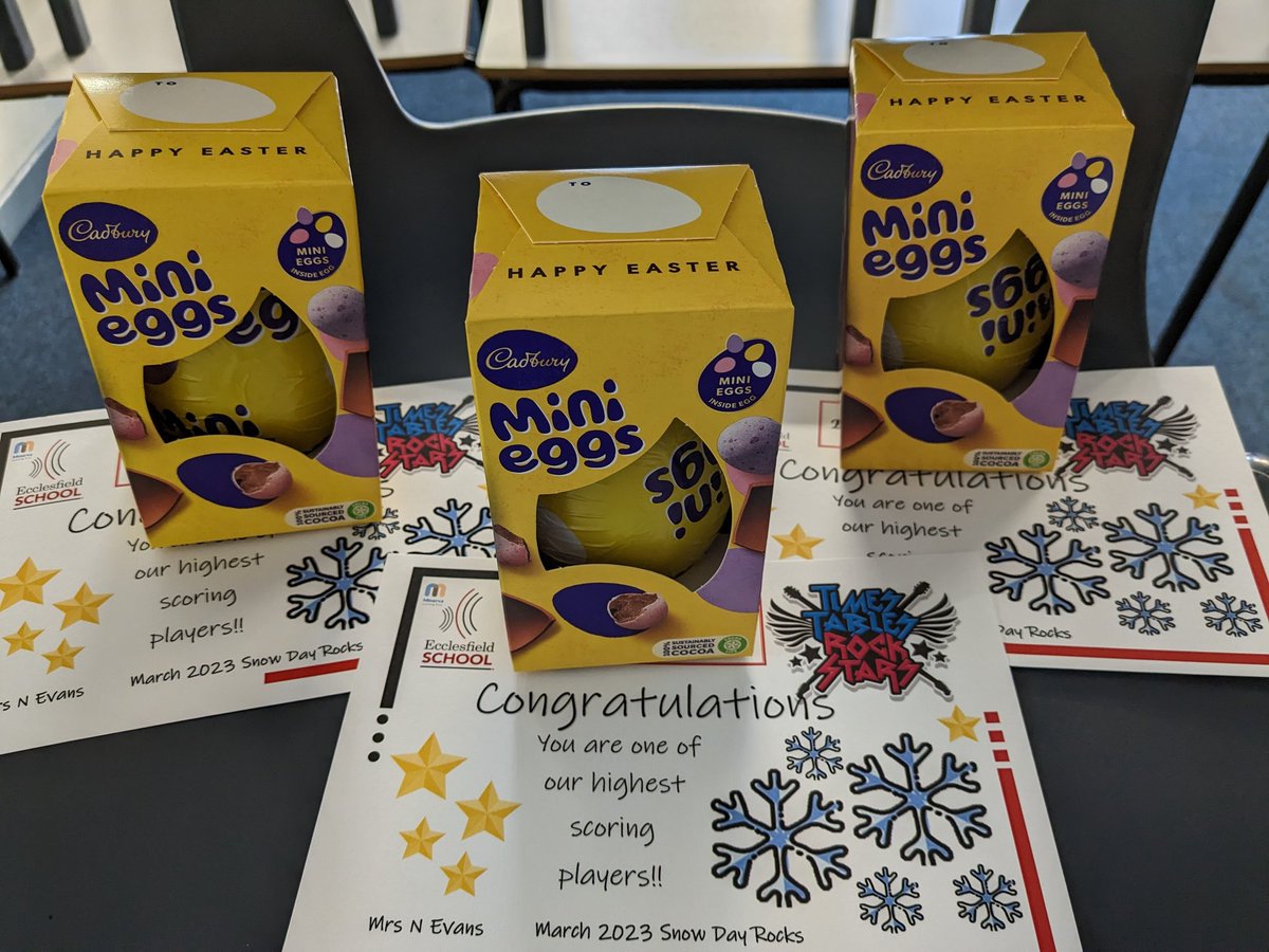 TTRockstars Snow Day competition certificates and prizes awarded this morning. Well done to all those taking part!!!! <a href="/OfficialEcco/">Ecclesfield School</a> <a href="/EccoMaths/">Ecclesfield Maths</a>