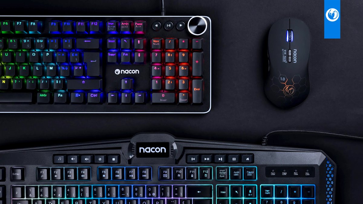 NaconFR's tweet photo. Nous pensons aussi aux joueurs PC avec le clavier membrane RGB CL-210, le clavier mécanique RGB CL-520 équipé de Switchs OUTEMU RED et la souris RGB sans fil GM-180 ! 🤩

👉  https://t.co/w6yESW3nxd

#Nacon #RevealYourSkills #CL520 #CL210 #GM180 https://t.co/LsWXgNY2f3