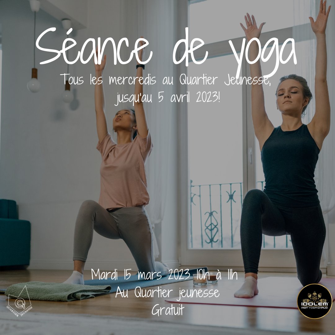 C'est pour une séance de yoga matinale que nous recevons Marilew d'Idolem, demain, dès 10h! 🤩

Rendez-vous au QJ pour participer! 🙏🏼

C'est gratuit, doux et inclusive. Tout le monde est la bienvenue! ✨

Pour t'inscrire 👇🏽
cjemontreal.com/programmation/…
