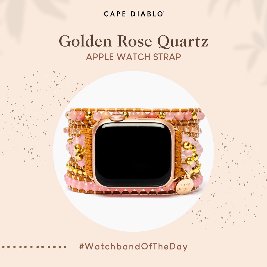 capediablo's tweet photo. Rose quartz has been used in love rituals and ceremonies for centuries and remains the stone of the hopeless romantic. 💗

#capediablo #AppleWatch8 #handmadejewelry #naturalstones #watchbracelets #watchstraps #AppleWatchUltra https://t.co/glGaKlneMw