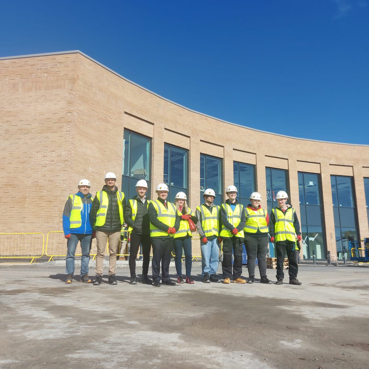 CCTALimited's tweet photo. Live site visit for Carpentry students @ColegSirGar to Carmarthenshire Custody Suite and Policing Hub, Dafen, Llanelli @WillmottDixon for Open Doors Week @CyfleBuilding https://t.co/G4Ix0726Pg