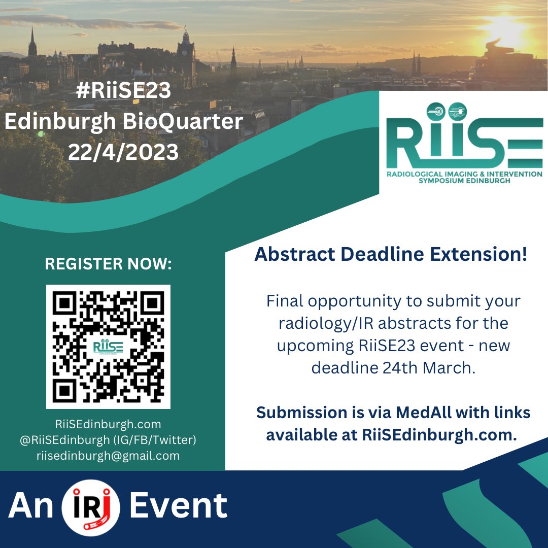 RiiSE (@riisedinburgh) on Twitter photo Good news - there’s still time to submit your RiiSE23 abstracts! Deadline extended to 24th March! Email RiiSEdinburgh@gmail.com with any questions - submission links via QR code or RiiSEdinburgh.com! Good news - there’s still time to submit your RiiSE23 abstracts! Deadline extended to 24th March! Email RiiSEdinburgh@gmail.com with any questions - submission links via QR code or RiiSEdinburgh.com!