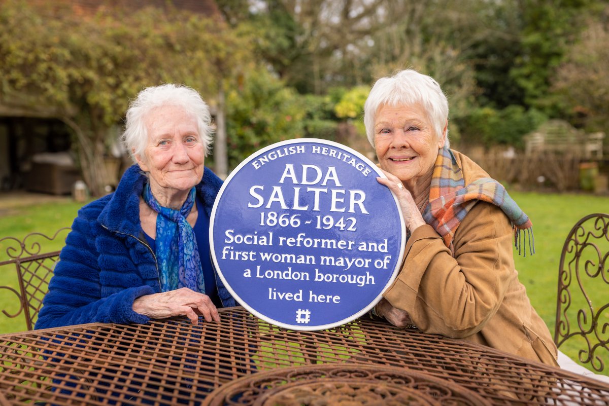So happy about the blue plaque! Judi Dench said: 'Ada was a force to be reckoned with. We have so much to thank her for and so much that we can still learn from her. I’m delighted to help bring this heroic woman into the public eye.'