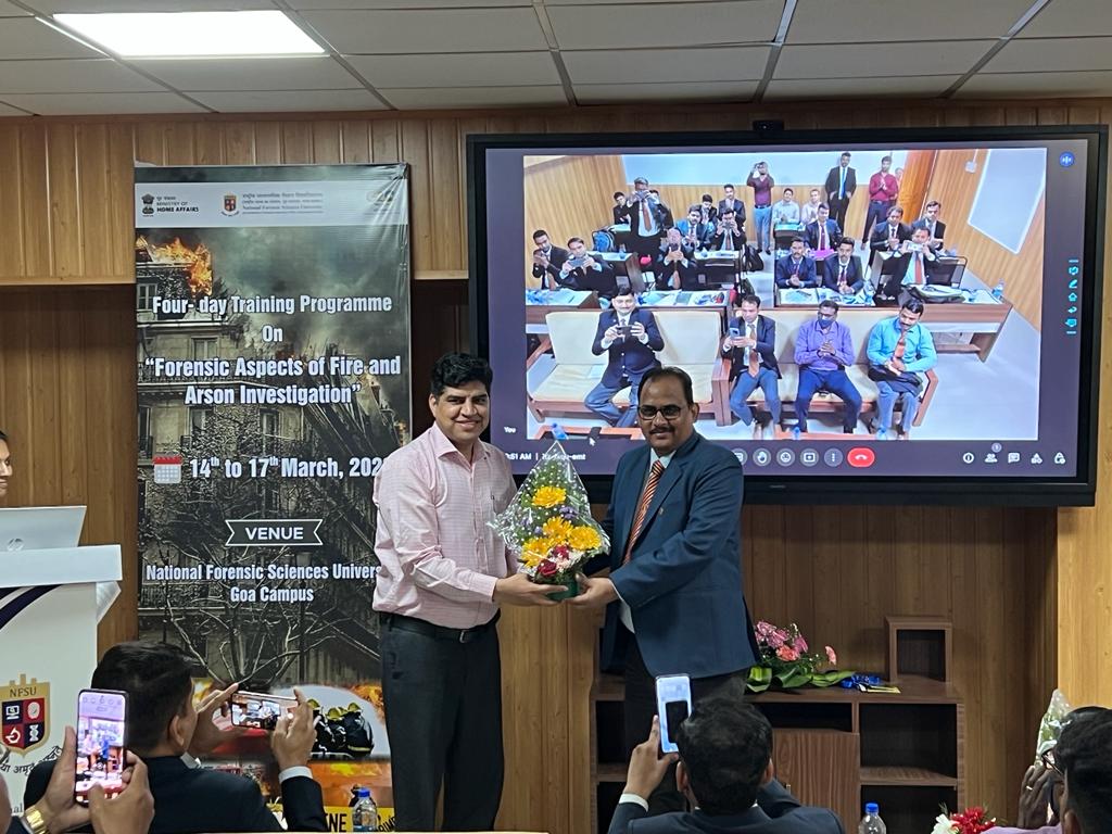 NFSU_Goa's tweet photo. NFSU Goa Campus has successfully started a four-day training program on Forensic Aspects of Fire and Arson Investigation with a great deal of energy and interest. Officials from @ONGC_ representing various regions of India have attended the program. #NFSU #nfsu_goa https://t.co/NSyVM4fooN