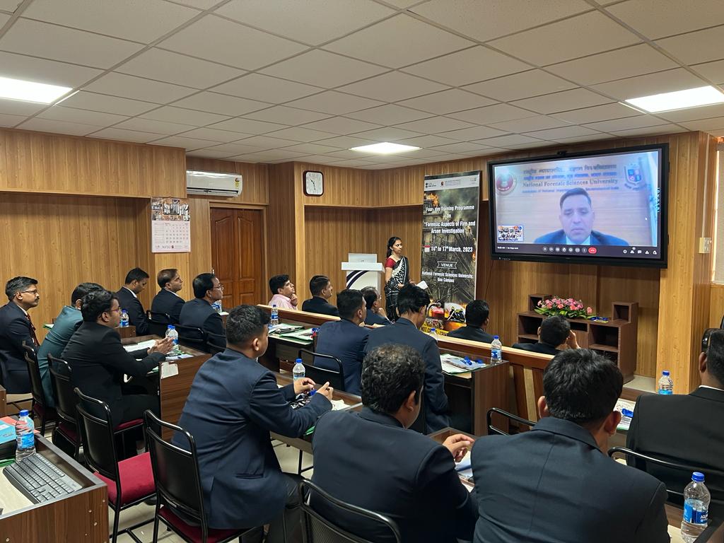 NFSU_Goa's tweet photo. NFSU Goa Campus has successfully started a four-day training program on Forensic Aspects of Fire and Arson Investigation with a great deal of energy and interest. Officials from @ONGC_ representing various regions of India have attended the program. #NFSU #nfsu_goa https://t.co/NSyVM4fooN