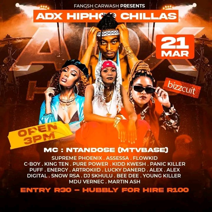 RealYoungKiller's tweet photo. Aye! Let's rock🔥🔌
ADX HIPHOP CHILLAS
🗓️ 21 MARCH 2023
📍 FANGSH CARWASH (WITBANK) https://t.co/uLU58wJvi5