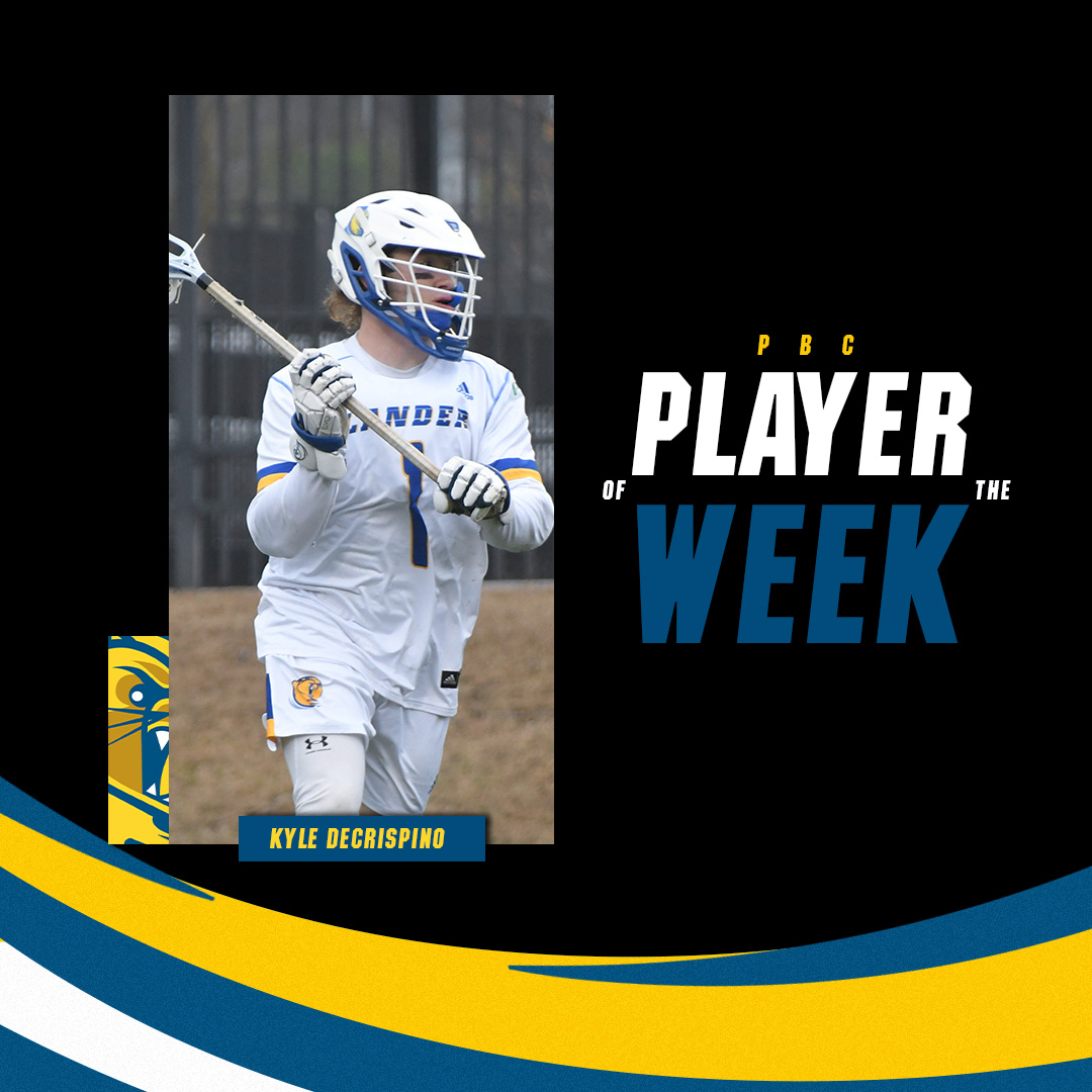Congrats to Kyle DeCrispino of <a href="/LanderMLAX/">Lander Men’s Lacrosse</a> for being named the PBC Player of The Week! #cLawsUp 

landerbearcats.com/news/2023/3/14…