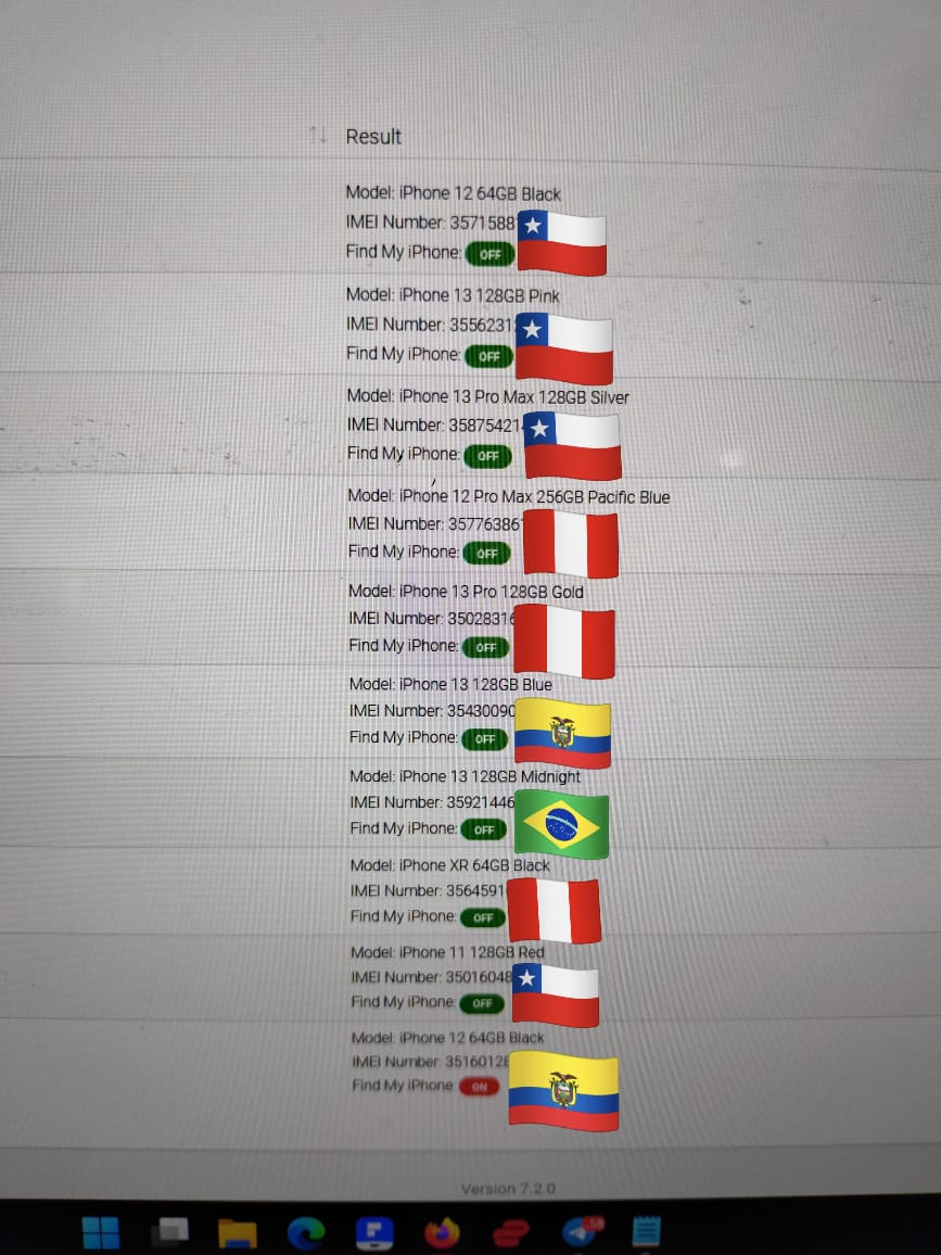 ENTEL PCS TELECOMUNICACIONES SA   - CHILE
TELEFONICA MOVILES CHILE SA         - CHILE
CENCOSUD RETAIL SA  - CHILE
CLARO CHILE  - CHILE
CONECEL SA - ECUADOR
AMERICA MOVIL PERU S.A.C.           - PERU
FALABELLA RETAIL SA  - CHILE
ENTEL PERU SA  - PERU
TELEFONICA DEL PERU SAA - PERU