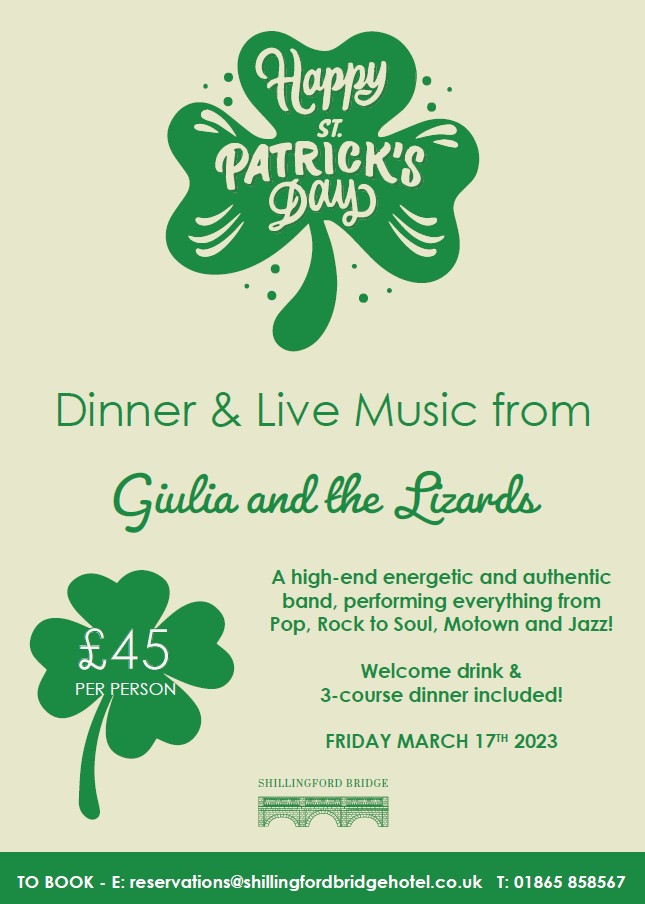 #StPatricksDay2023 #Oxfordshire #wallingford <a href="/shilbridgehotel/">Shillingford Bridge</a> #arthotels #livemusic #goodcrac
#grandnight <a href="/GuinnessGB/">Guinness GB</a>