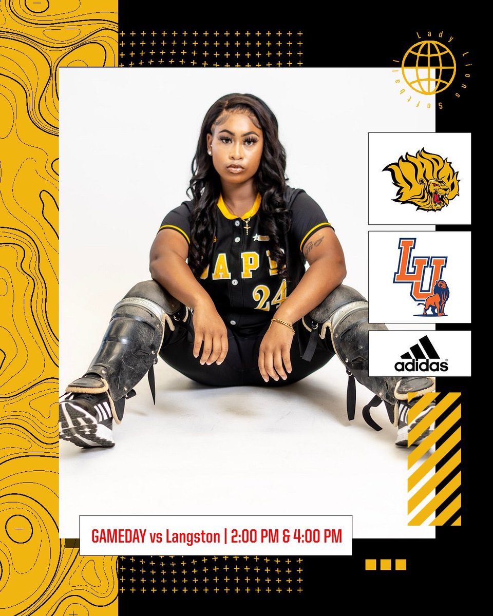 UAPBLionsRoar's tweet photo. 𝑮𝑨𝑴𝑬𝑫𝑨𝒀 🥎💛
📆 𝑻𝑶𝑫𝑨𝒀
⏰ 2:00 𝑷𝑴 &amp; 4:00 𝑷𝑴
🆚 𝑳𝒂𝒏𝒈𝒔𝒕𝒐𝒏 𝑼𝒏𝒊𝒗𝒆𝒓𝒔𝒊𝒕𝒚 

𝑪𝒐𝒎𝒆 𝒐𝒖𝒕 𝒂𝒏𝒅 𝒔𝒖𝒑𝒑𝒐𝒓𝒕 😎

#RYSUAPB https://t.co/G3cTvglvnJ