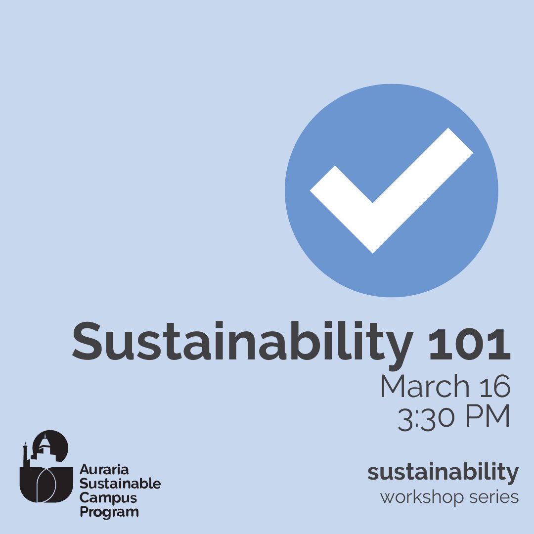 This Thursday is our Sustainability 101 workshop! Join us and learn about the basics of sustainability 🌍

On zoom (ucdenver.zoom.us/j/96659169368) or in person in the Senate Chambers (Tivoli 329)