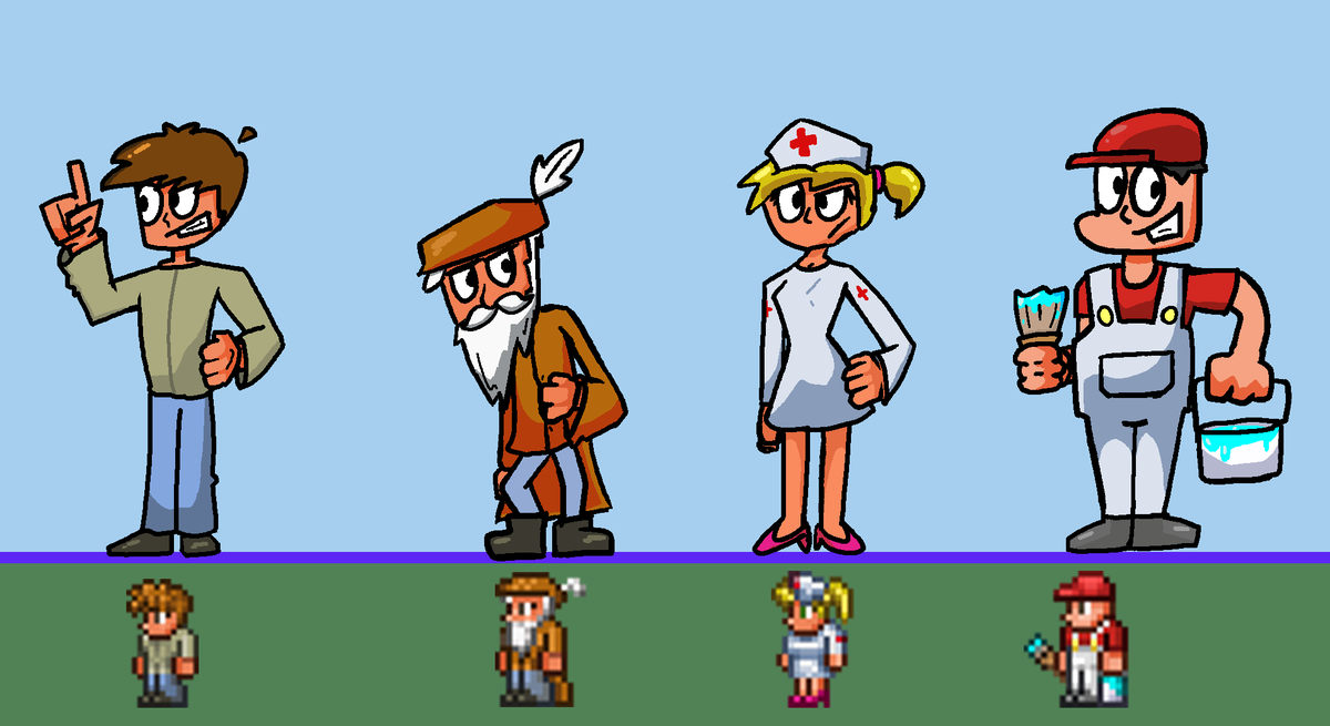 r/Terraria on Twitter "Terraria Npcs http//redd.it/11r521i"