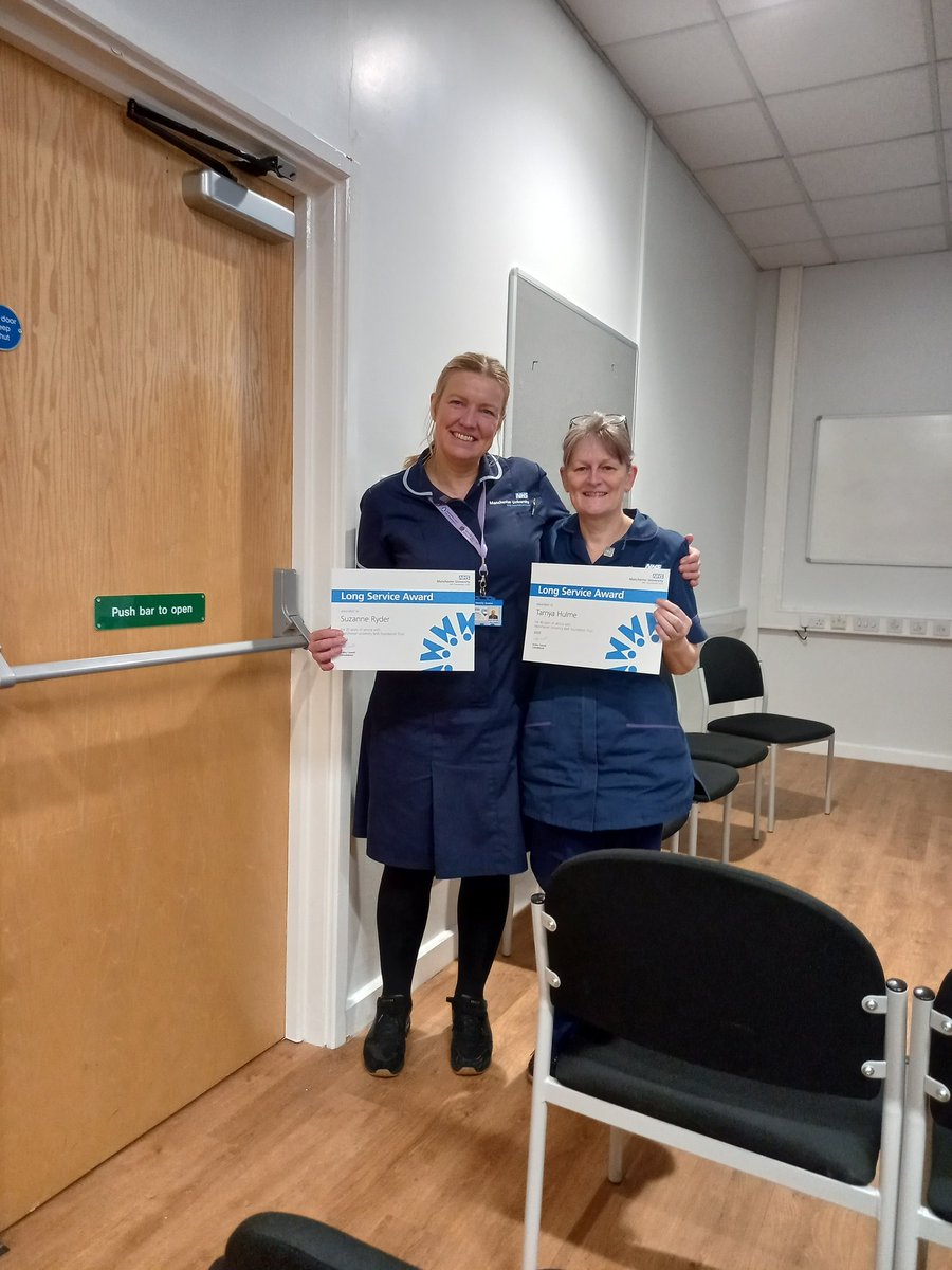 HulmeTarnya's tweet photo. 40 years long service award. Seems like yesterday since I first started walking this path. Loved every minute. Well done Audrey lovely to see you and Sue Ryder well done on 20 years. Xx https://t.co/9A9ihvNQKc