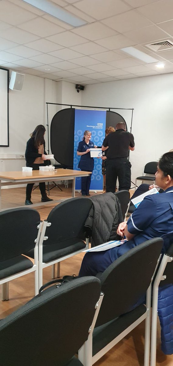 HulmeTarnya's tweet photo. 40 years long service award. Seems like yesterday since I first started walking this path. Loved every minute. Well done Audrey lovely to see you and Sue Ryder well done on 20 years. Xx https://t.co/9A9ihvNQKc