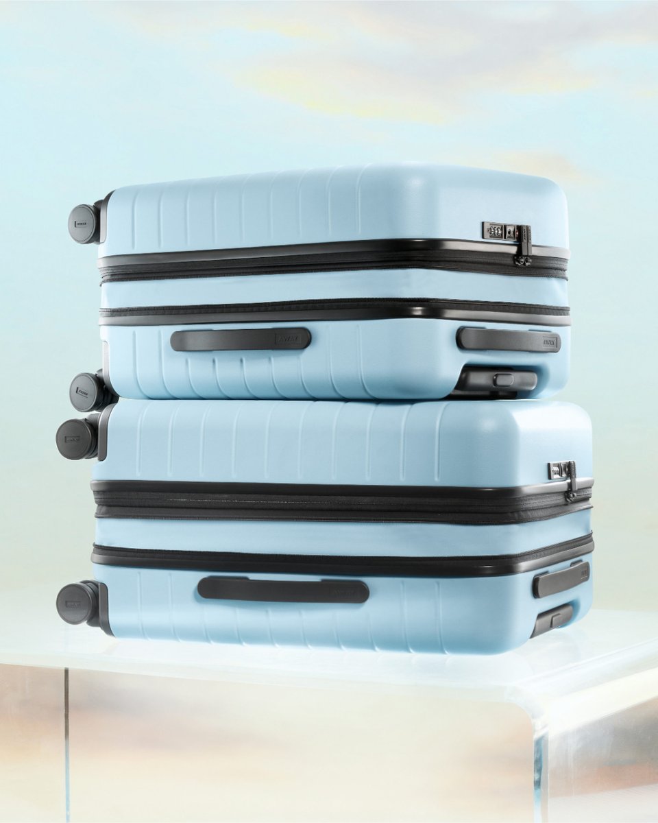 The sky is the limit ☁️💙 Fan favorite, OG, best of all time Sky is back—now in our Flex suitcases and matching packing cubes. Limited time only. bit.ly/sky-flex