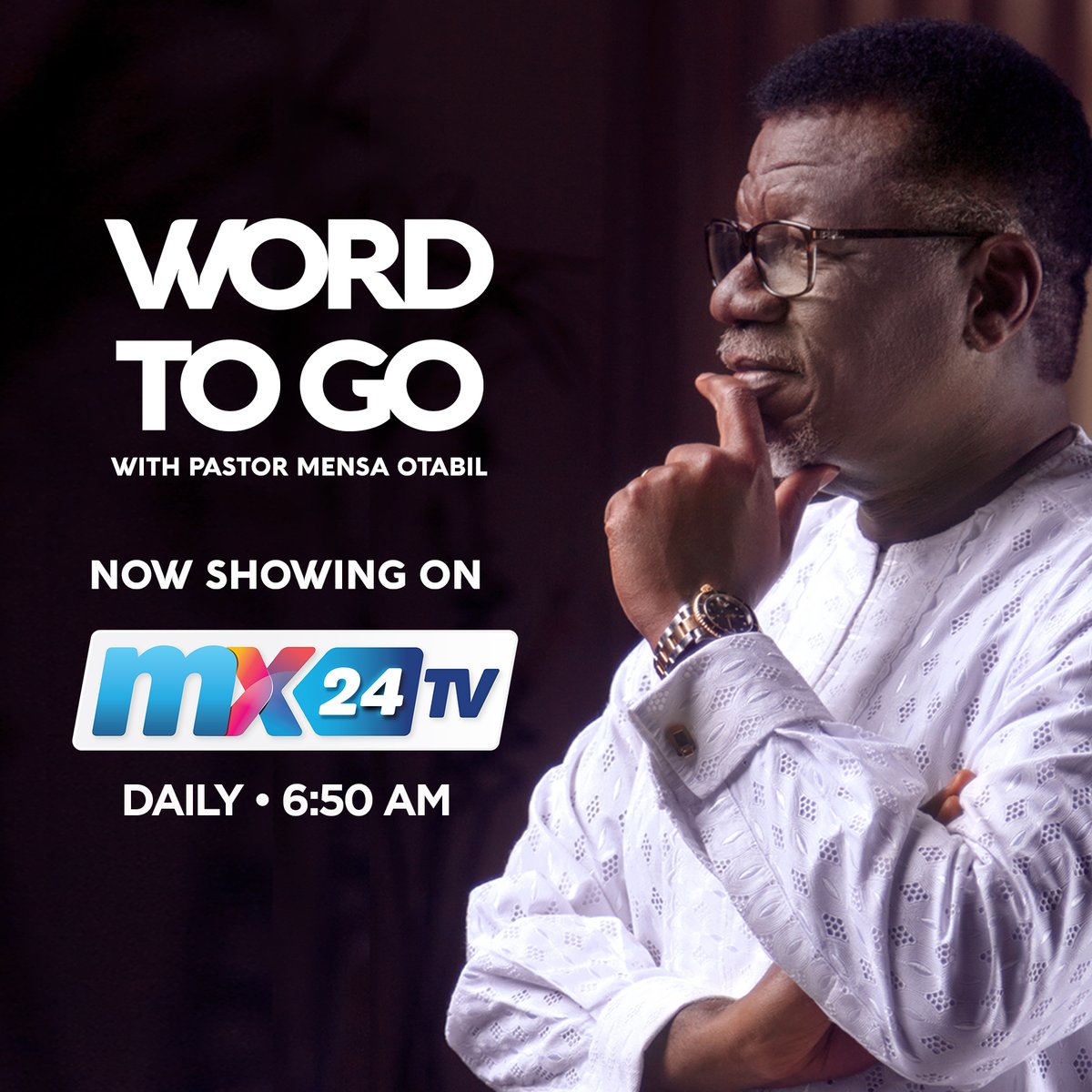 mx24gh's tweet photo. Start your day with God as @MensaOtabil brings you WORD TO GO every morning at 6.50am on MX24 TV!
#ICGC #MensaOtabil #WordtoGo https://t.co/7CtWdrpxFT
