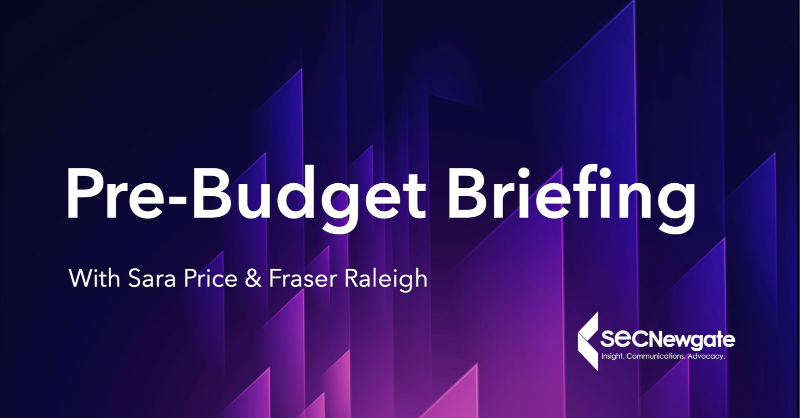 SECNewgateUK's tweet photo. The Chancellor will take to the despatch box tomorrow to deliver the Spring #Budget - his second major fiscal statement of his time in the Treasury. Watch below as Sara Price and @FraserRaleigh give a flavour of what to expect for #business and the #greenagenda ⬇️