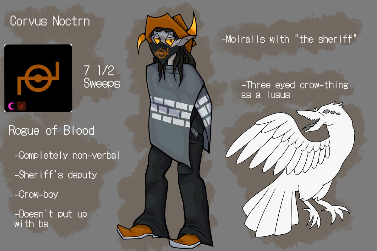 dungeonstuck's tweet photo. Here's another NPC, Corvus is someone who I have brainrot for lol. I will be posting his moirail in a bit lol

#hom3stuck #homestuck #fantroll https://t.co/8IDAsabmGR