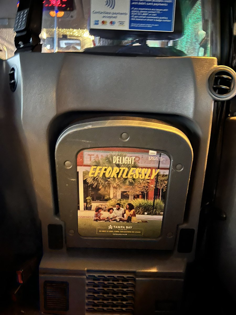 Love seeing @CityofTampa ads in London black cabs! 🤩 @VisitTampaBay @JaneCastor