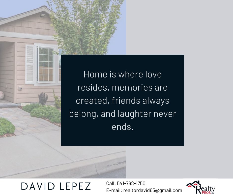 I'll help you find the keys to your dream home. Call today to start your journey.

David Lepez
📞541-788-1750
📧realtordavid65@gmail.com
#oregonrealestate #portlandrealestate #oregonrealtor #portlandrealtor #portlandoregon #oregonrealty #homesweethome #centraloregon