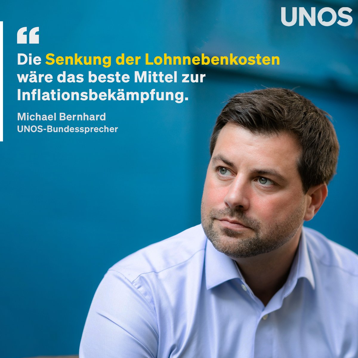 unos_eu's tweet photo. Dass Unternehmen generell eine „Gierflation“ befeuern, weil sie zu hohe Preise verlangen, weisen wir UNOS als Pauschalverurteilung zurück.  „Diese Polemik hilft sicher nicht gegen die #Inflation“, betont UNOS-Bundessprecher Michael Bernhard. https://t.co/KHEvU1sYAq https://t.co/lPg5Z9muNw