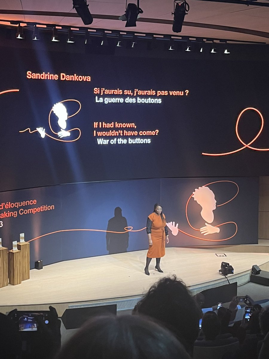 Ot_nora's tweet photo. Le #ComeBack du #ConcoursdEloquence @orange
Une entrée en matière du tonnerre avec Sandrine Dankova, commerciale @OrangeIDF 
Je reconnais son humour habituel et son éloquence naturelle Cc  @FatimaAlla_ 

Merci @sophieboumendil pour ce programme 😍 https://t.co/ELQARhE5yr