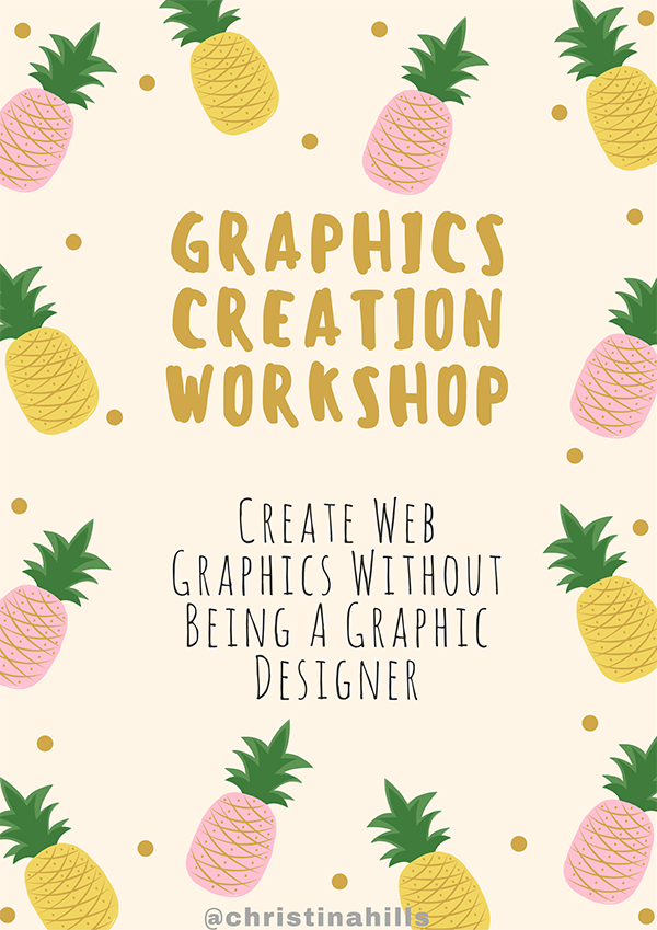christinahills's tweet image. Stop relying on graphic designers and start creating stunning graphics yourself! Join me in the Graphics Creation Workshop and discover how easy it is to create your own graphics. Enroll now: GraphicsCreationWorkshop.com/enroll #GraphicDesign #DIYGraphics #OnlineWorkshop