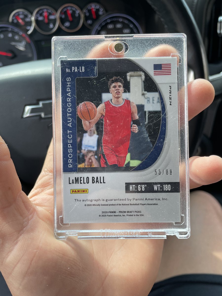 CardsNAutos's tweet photo. Lamelo Ball 2020 Panini Draft Picks Prospects Auto - #PALB
For Sale - $300 shipped
Pack pulled - will replace in sleeve + toploader!
@LAcarddude @Iminsearchof @SportsSell3 @infinitecards00 @CardboardEchoes @SlabmafiaSports @AKsCards024 https://t.co/bdtvlHSOIZ