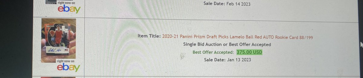 CardsNAutos's tweet photo. Lamelo Ball 2020 Panini Draft Picks Prospects Auto - #PALB
For Sale - $300 shipped
Pack pulled - will replace in sleeve + toploader!
@LAcarddude @Iminsearchof @SportsSell3 @infinitecards00 @CardboardEchoes @SlabmafiaSports @AKsCards024 https://t.co/bdtvlHSOIZ