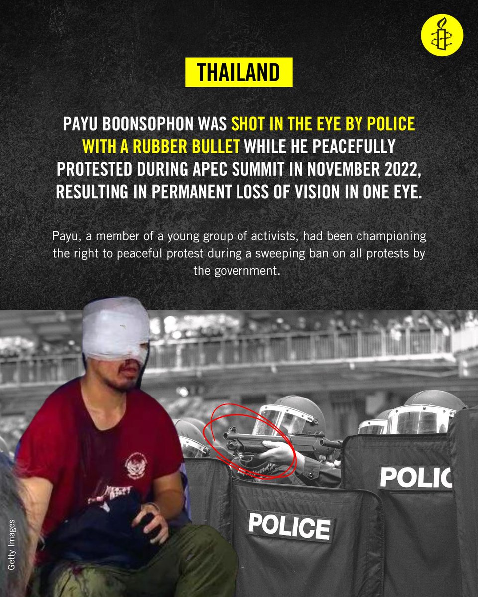 Amnesty Ireland on Twitter "In Thailand, Payu lost sight in his right