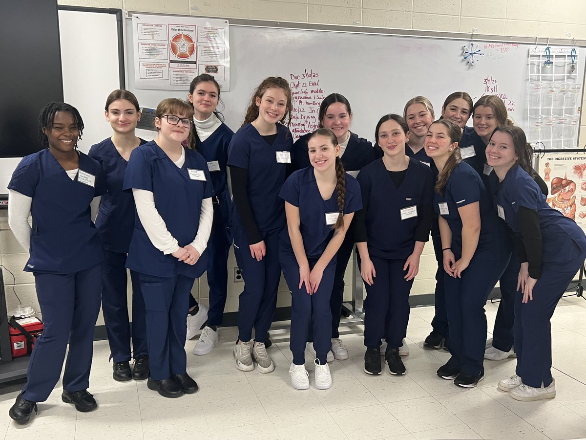 First day of clinical for Health Careers 3 Honors class.
Young professionals on their way to becoming Nursing Assistants.