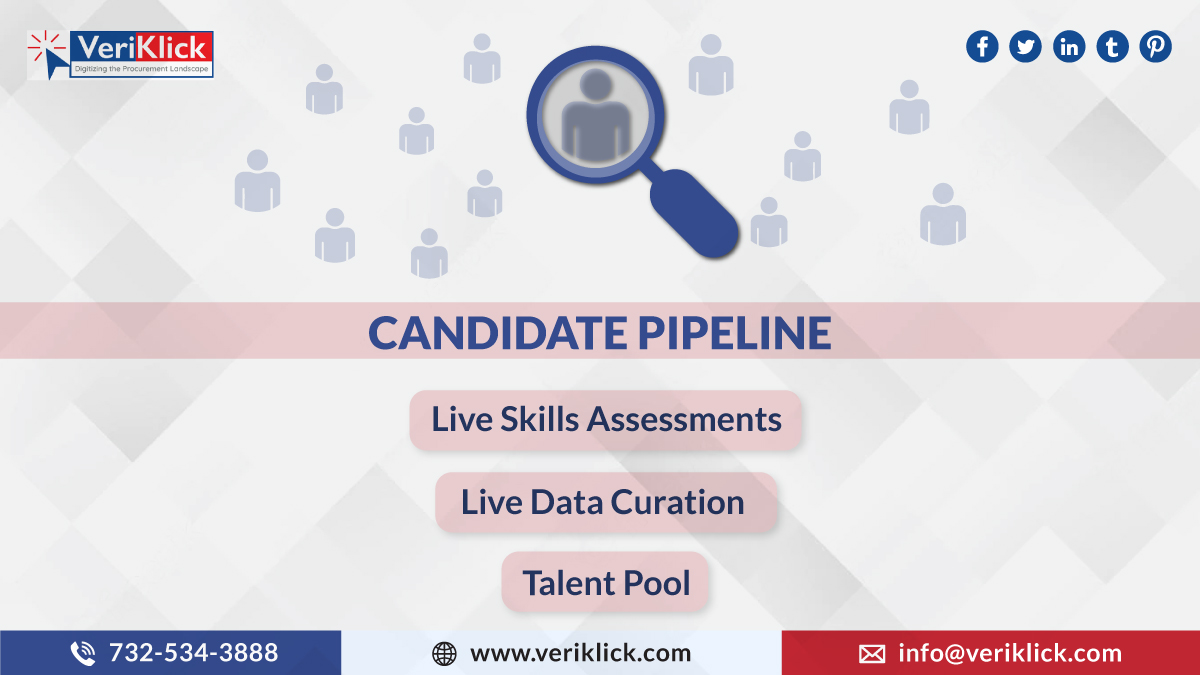 veriklick's tweet image. Candidate Pipeline refers to a skilled and talented group of people recruiters maintain relationships with to potentially hire them for open positions.

bit.ly/3uwZs9C

@veriklick

#VeriKlick #SkillAssessments #candidatepipeline #candidatepool#teamVeriklick