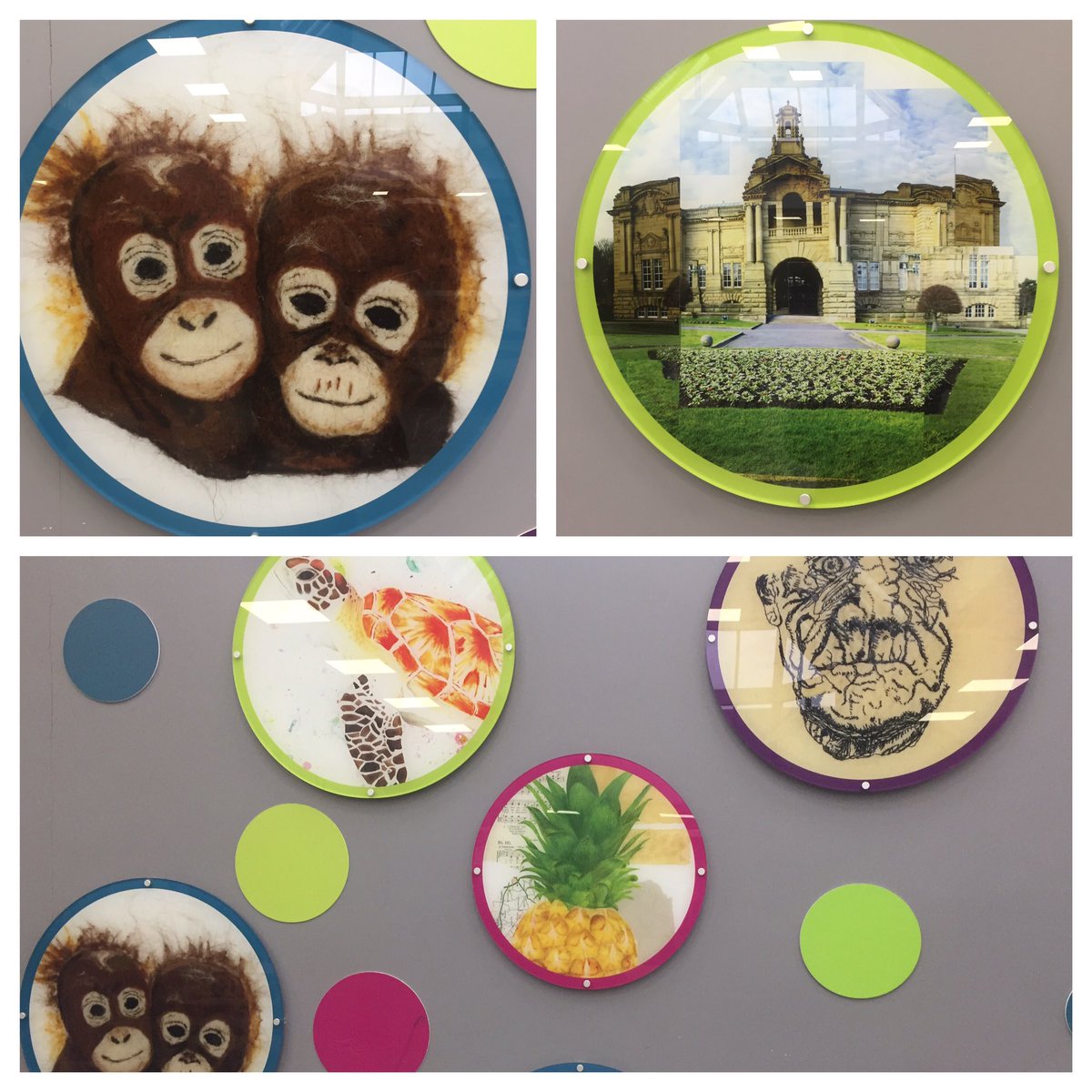 ArtRastrick's tweet image. We are always excited to see the work of our Art &amp;amp; Design students displayed large scale around the school . 3 new paintings by Shuab, Esme and Maisie near reception - fabulous ! 🌟@RastrickHigh #dısplay ready #creative #moreplease!