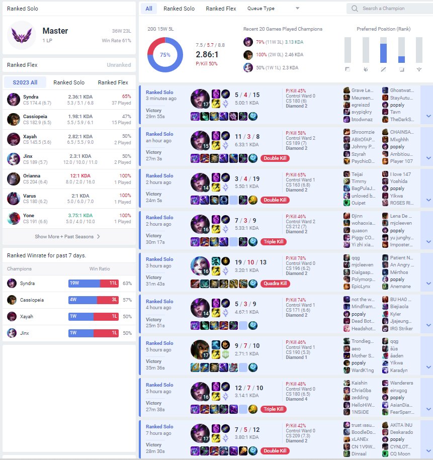 popsly_lol's tweet image. 61% wr to Masters + not on my previous OTP + nami ult through d1