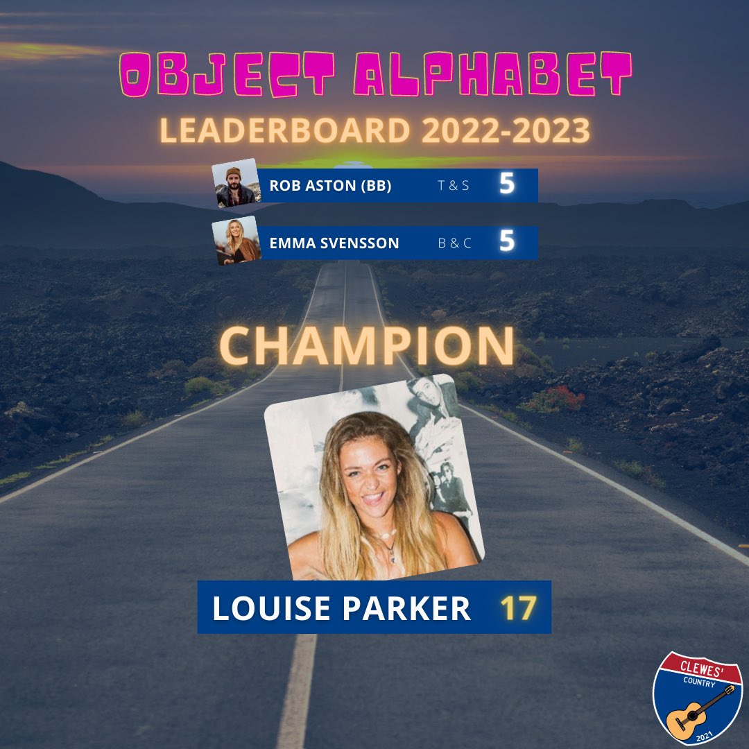 ClewesCountryUK's tweet photo. 🏆 𝐂𝐇𝐀𝐌𝐏𝐈𝐎𝐍 🏆

We can finally crown our second winner of our infamous #ObjectAlphabet to @LouisePMusic with a record breaking 1️⃣7️⃣!

Congratulations and well done everyone for taking part, you all smashed it 💪 https://t.co/EAdBKUFE2r