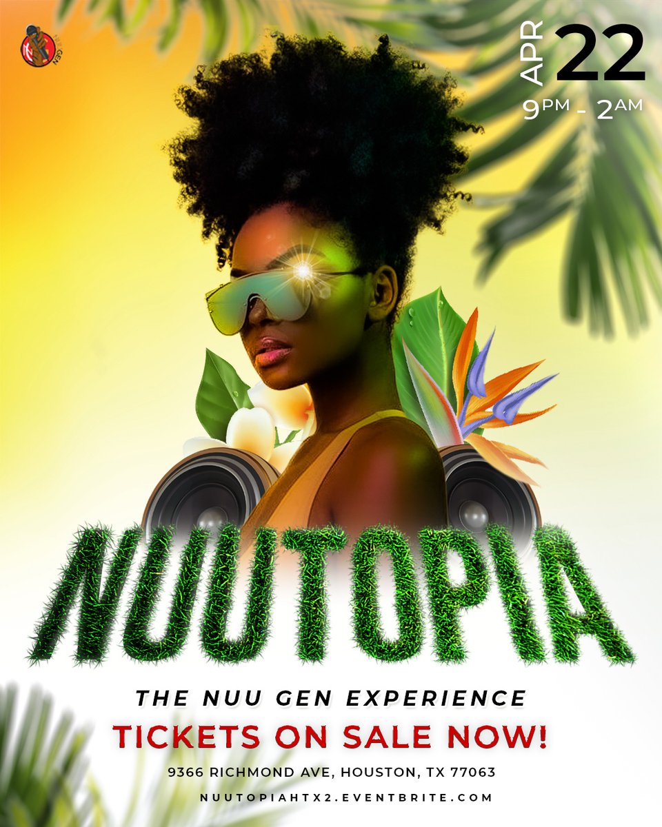 Saturday, April 22nd we will be at Nuutopia⁠
⁠
Early bird tickets are almost SOLD OUT!⁠
⁠9366 Richmond Ave.Houston , Tx ⁠
9pm-2am⁠
Nuu Gen= Never Underestimate Us Generation⁠
#houstoncaribbean#HTX#soca#texas#houstoncarnival#caribxotics#nuugen#nuugenting#nuutopiahouston