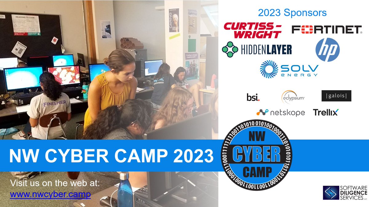 Hey Cyber Friends, Students and Parents, <a href="/NWCyberCamp/">NW Cyber Camp</a>  is now FREE for all students, thanks to incredible support from innovative industry leading cybersecurity sponsors!  Space is limited, so register now!  nwcyber.camp 

<a href="/techoregon/">Technology Association of Oregon (TAO)</a> <a href="/chicktechorg/">ChickTech</a>