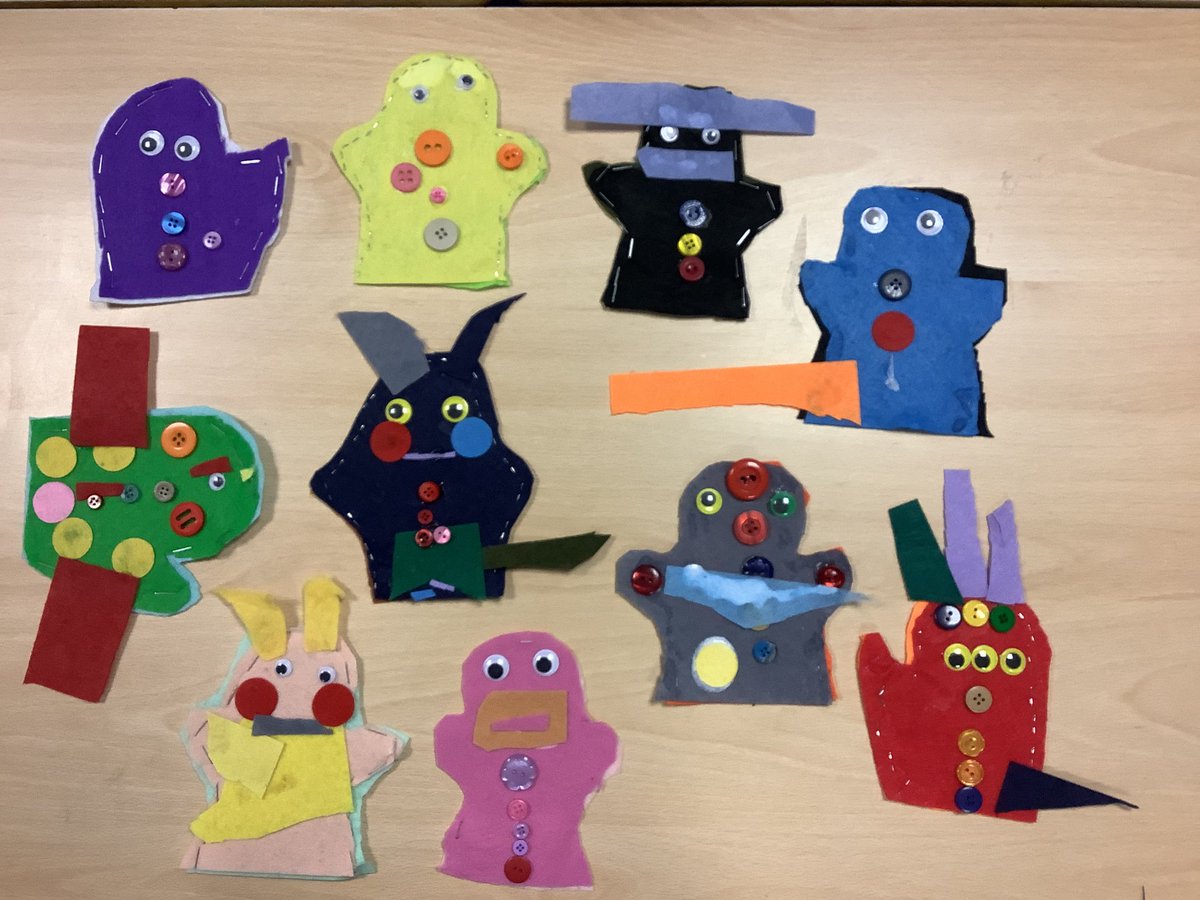 BHPSMansfield's tweet photo. Puppet making in #1SH. The children have practised different ways to join fabric together and made excellent puppets. https://t.co/ovPbEjGEk3