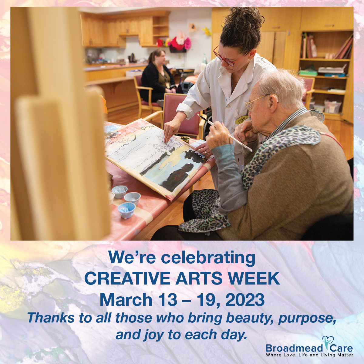 It's CREATIVE ARTS WEEK in BC and we are celebrating the amazing people who bring joy through colour, texture, sound, and experience to those who live in our long term Care Homes. You can support Creative Arts programs for our Care Homes by donating today! loom.ly/DWHXDWI