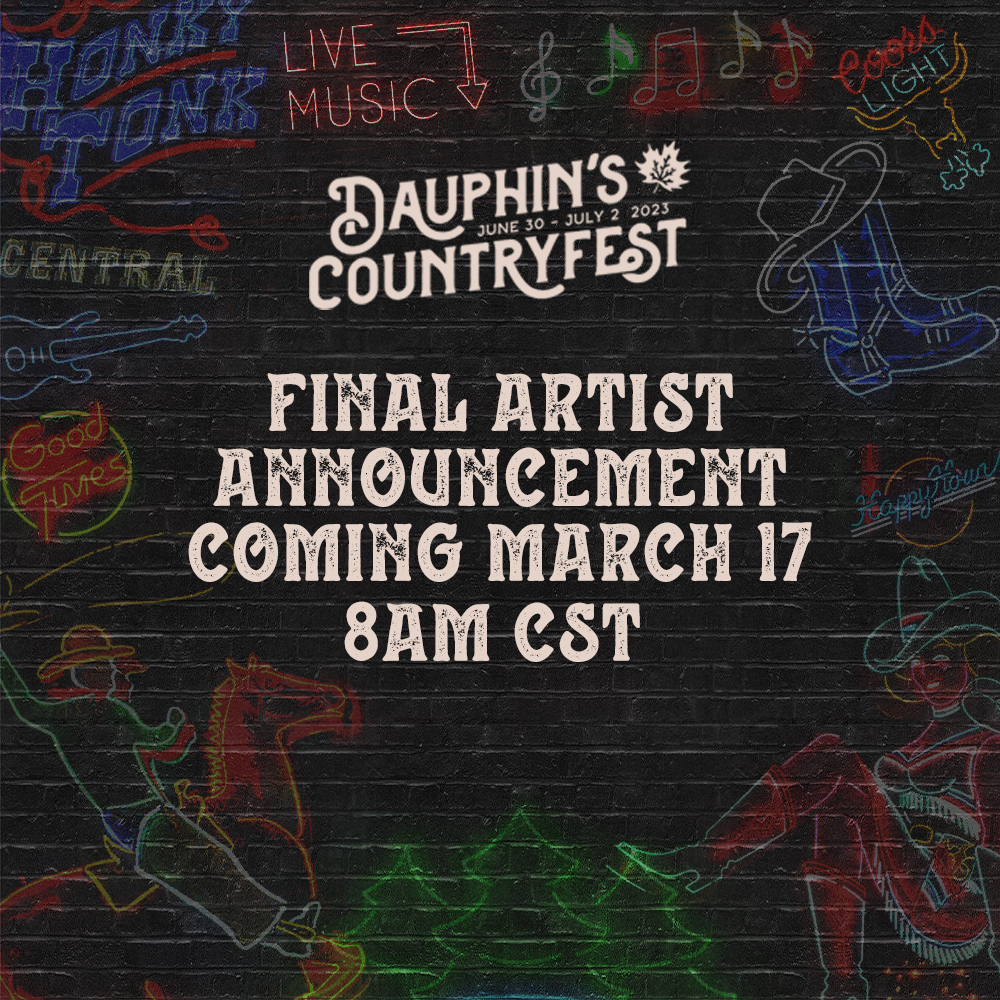 dauphincfest's tweet photo. 🚨📣IT'S HAPPENING!📣🚨
The #CFEST2023 final artist announcement is finally here!!! Mark your calendars and set those clocks because we've got news for you!!🥳🍻 https://t.co/FpVihfjaNz