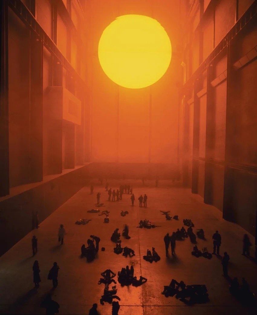 henrywismayer's tweet image. Feeling my age on discovering that Olaf Eliasson's 'Weather Project' was installed at the @Tate Modern 20 years ago this year. 

I'm not sure any artwork before or since has made better use of the Turbine Hall's cavernous space.