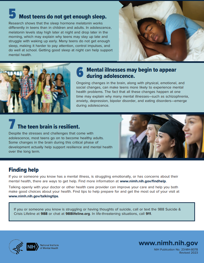 ChadwickCenter's tweet photo. It's #BrainAwarenessWeek! Teens may respond to #stress differently than adults. Recognizing #triggers &amp; practicing effective #CopingTechniques can help teens deal w/ stress. Info on managing stress: https://t.co/DVKBroK55d.
@NIMHgov fact sheet: https://t.co/4qHuTUQWsK. #BrainWeek https://t.co/QsOqE4EGOS