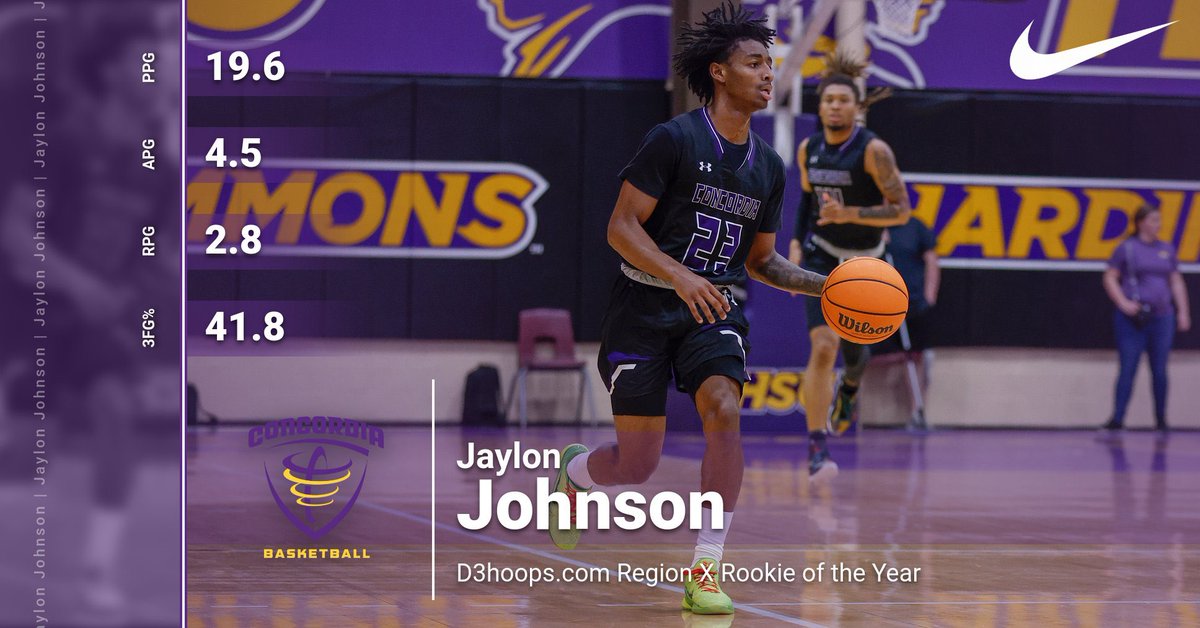 𝗔𝗹𝗲𝘅𝗮, 𝗽𝗹𝗮𝘆 𝗥𝗼𝗼𝗸𝗶𝗲 𝗼𝗳 𝘁𝗵𝗲 𝗬𝗲𝗮𝗿 𝗯𝘆 𝗠𝗼𝗻𝗲𝘆𝗯𝗮𝗴𝗴 𝗬𝗼 🗣️ @CTXMBBALL freshman guard Jaylon Johnson was named the D3hoops.com Region 10 Rookie of the Year! #TornadoNation🌪️ 📰 bit.ly/3JDJeUj