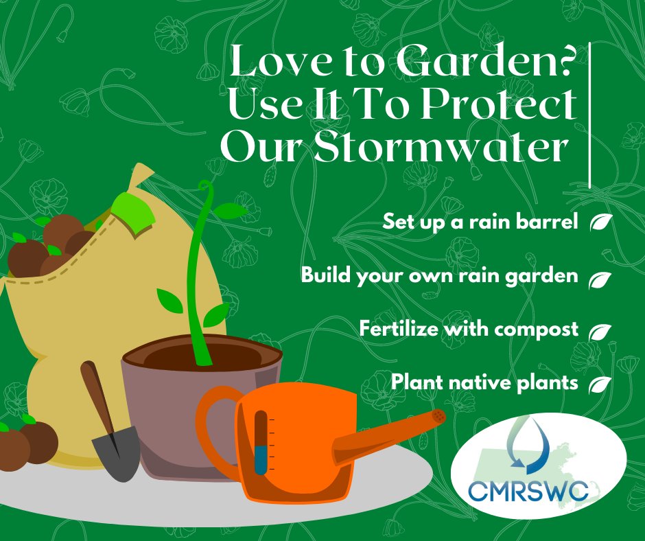 Love to garden? Use it to protect our stormwater. Set up a rain barrel, build your own rain garden, fertilize with compost, and plant native plants. All this will help reduce the chances of runoff becoming polluted. #GardenTips