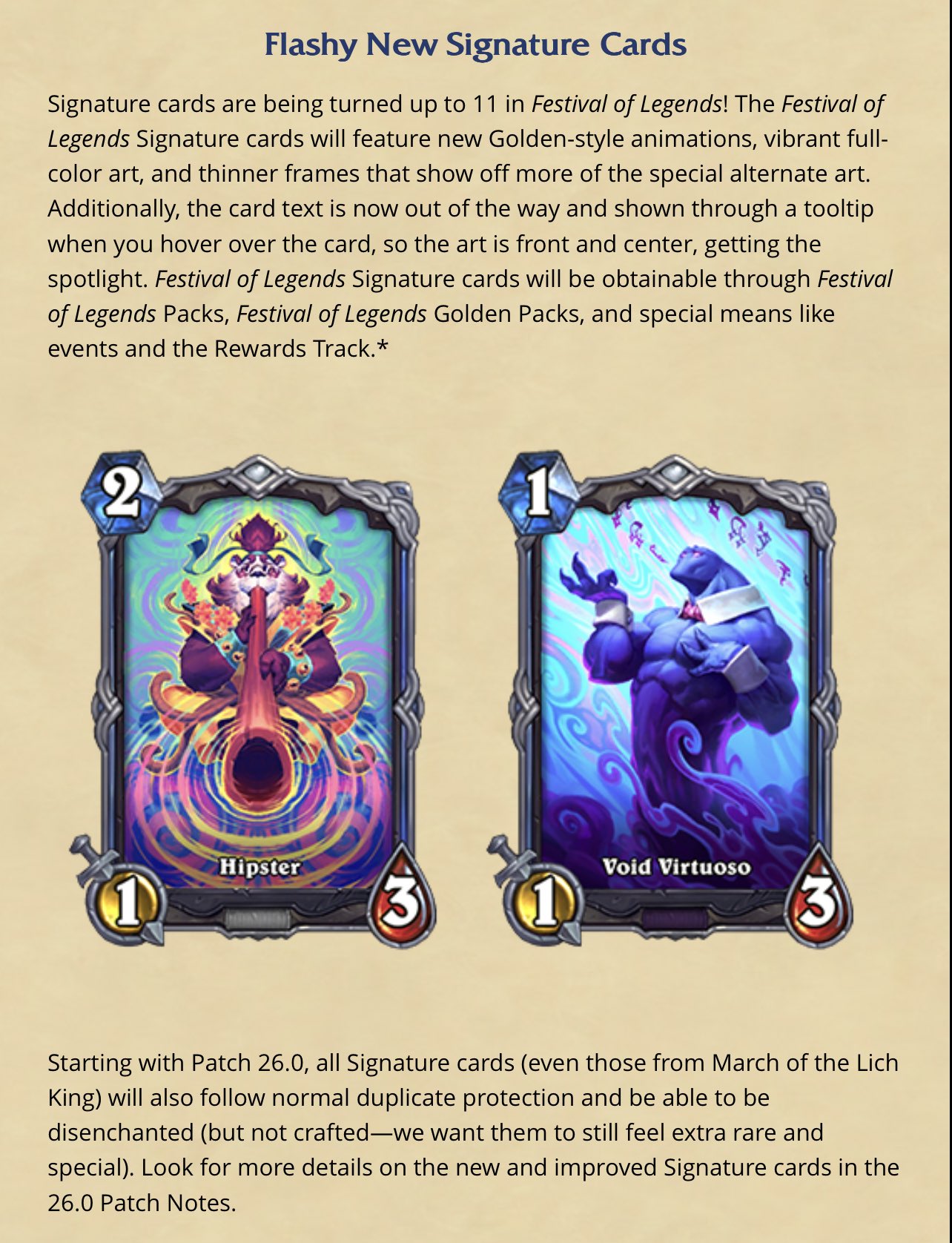 Ben Hearthstone on Twitter "Oooooh check the new Signature cards! 