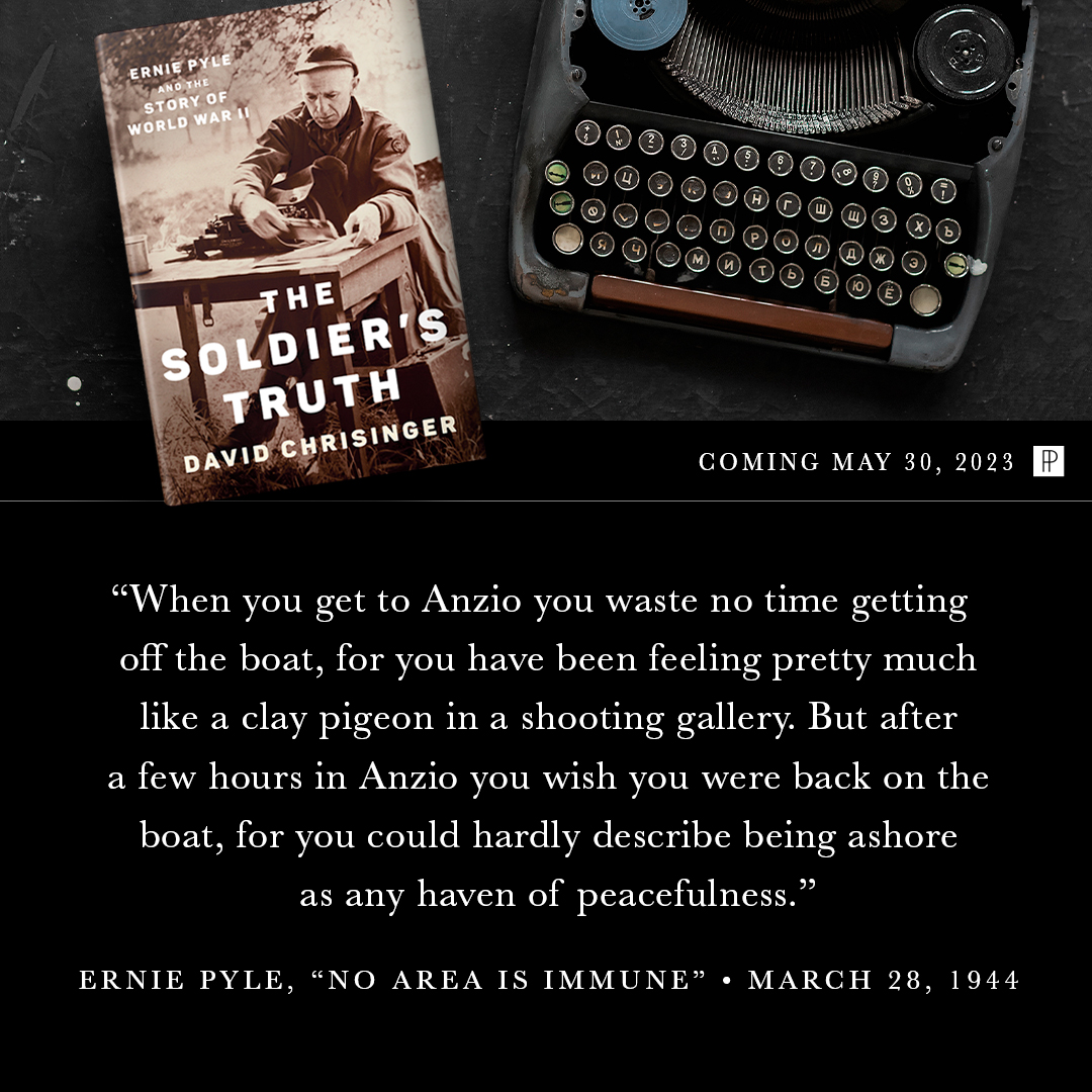 In The Soldier's Truth, <a href="/DaveChrisinger/">David Chrisinger</a> brings war journalist Ernie Pyle's journey to life in the European and Pacific theatres of WWII. penguinrandomhouse.com/books/635246/t…