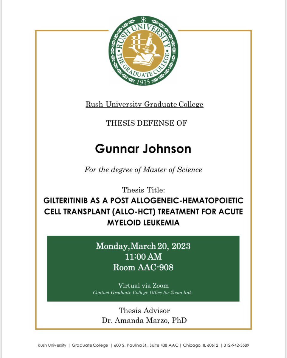 The Graduate College at Rush University tweet media