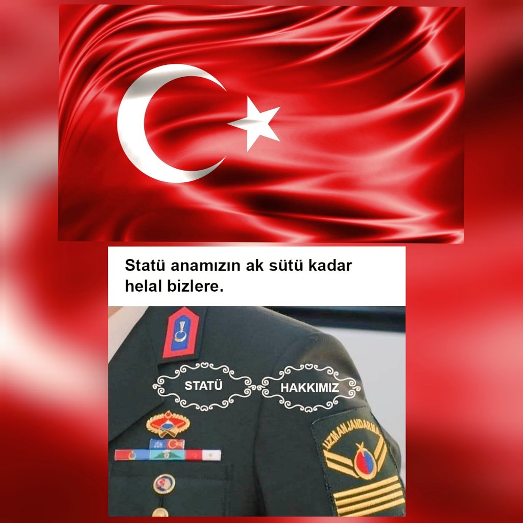 RAMAZAN__1977's tweet photo. #UzmanJandarmalarBekliyor
1️⃣Uzman Jandarma Okulunun Fiili Hizmetten Sayılması
2️⃣STATÜ verilerek Sorunlarının çözülmesini istiyor
@RTErdogan @dbdevletbahceli @Mustafa_Destici @ErbakanFatih
@Akparti @UlviYonter @erkanakcay45 @M_Levent_Bulbul @celebimehmeta @suleymansoylu @MHP_Bilgi https://t.co/uAsYzkiiqW