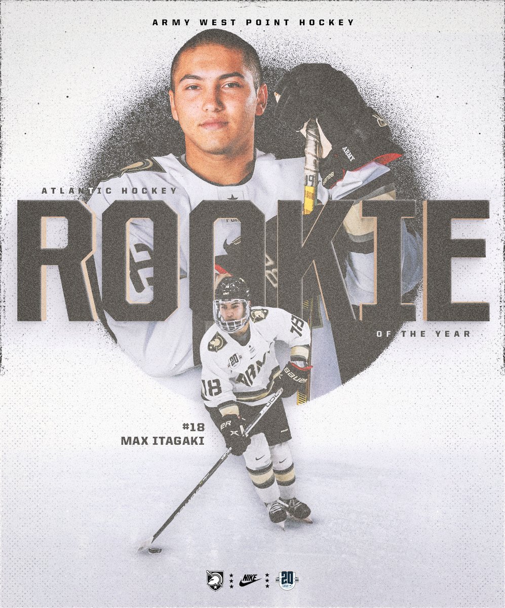 𝙈𝘼𝙓 𝙄𝙏𝘼𝙂𝘼𝙆𝙄: 𝙍𝙊𝙊𝙆𝙄𝙀 𝙊𝙁 𝙏𝙃𝙀 𝙔𝙀𝘼𝙍 🏆

Itagaki earns recognition as the top freshman in Atlantic Hockey after leading Army in points and the entire conference in assists this season 👏

📰 goarmywestpoint.com/news/2023/3/14…

#GoArmy